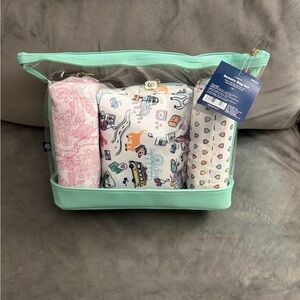 Roller Rabbit x Target Clear Mint Travel Cosmetic Bag with Printed Pouches